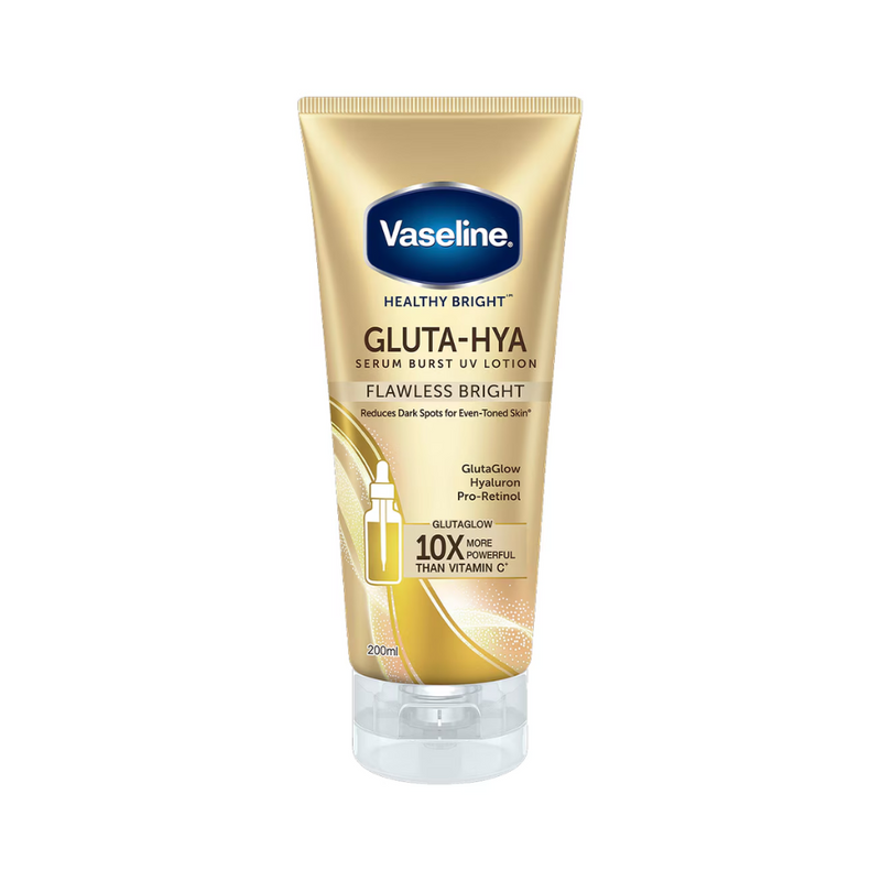 Vaseline Healthy Bright Gluta-Hya Serum Burst Uv Lotion Flawless Bright 200ml