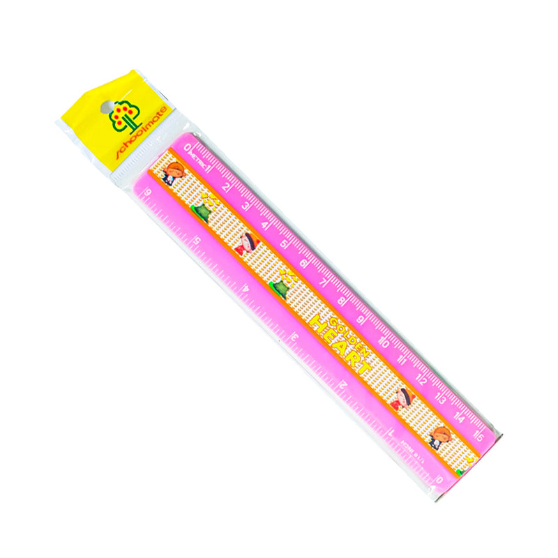 Colored Ruler With Sticker 6in
