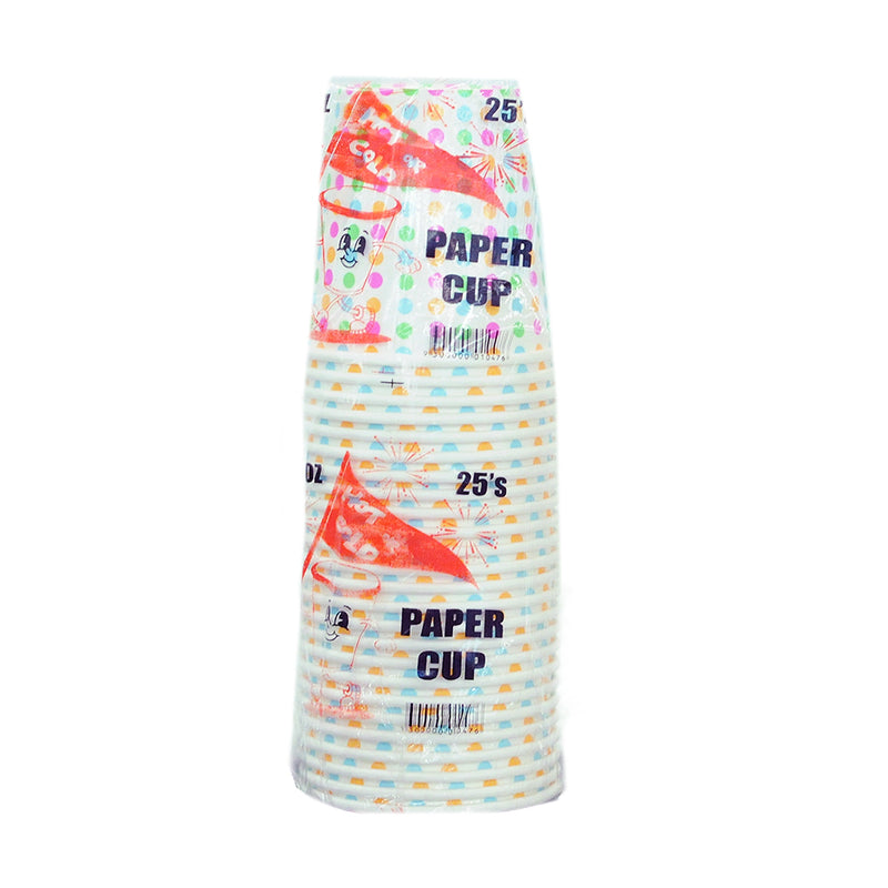 Happy J Paper Cups Printed 6.5oz 25's