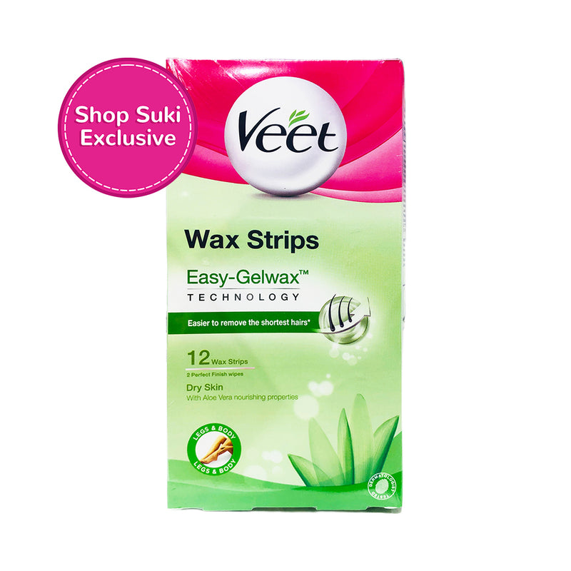 Veet Wax Strips Easy-Gelwax Dry Skin 12's