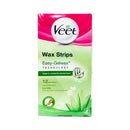 Veet Wax Strips Easy-Gelwax Dry Skin 12's