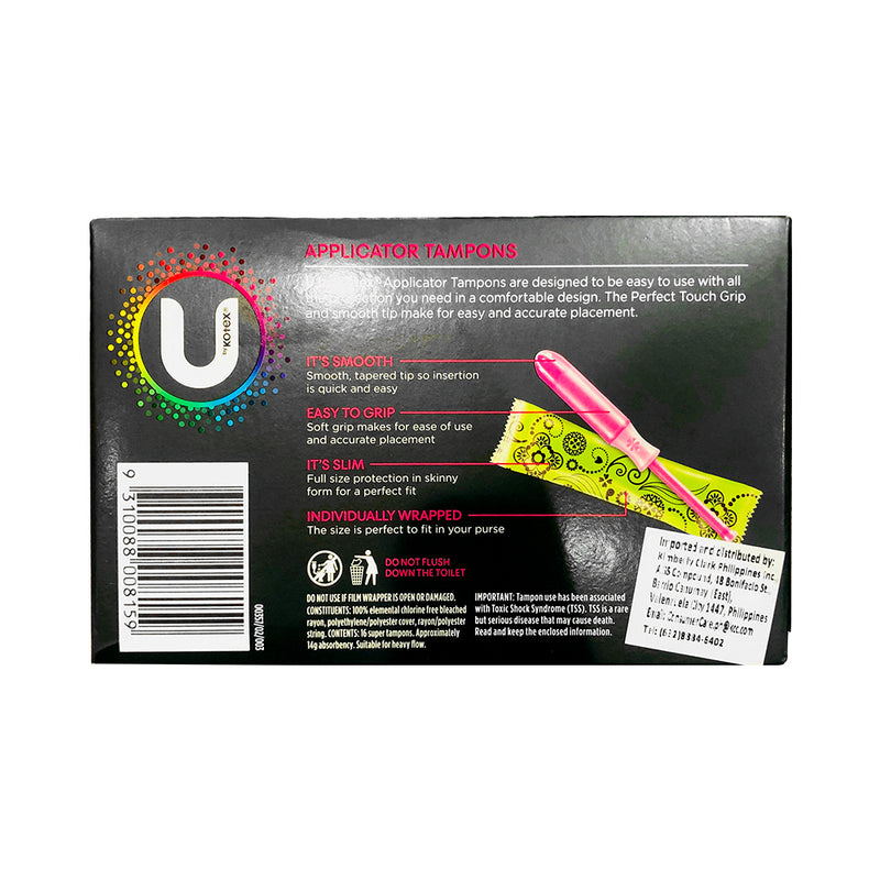 Kotex Applicator Tampons Super Individually Wrapped