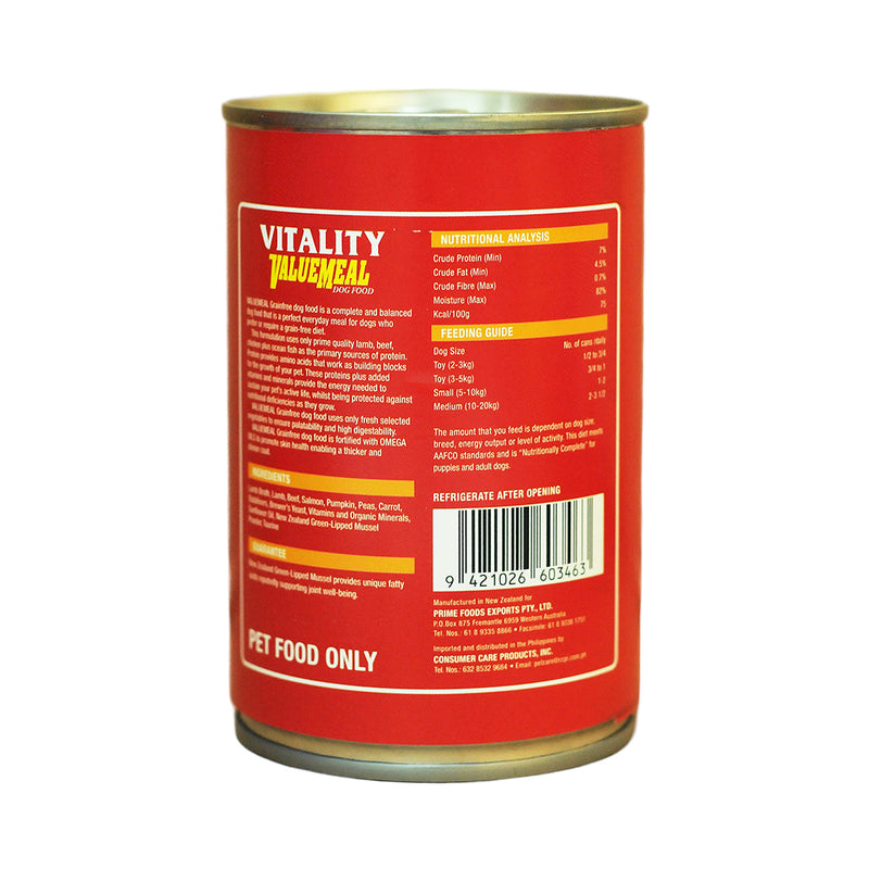 Vitality Valuemeal Dog Food Grain Free