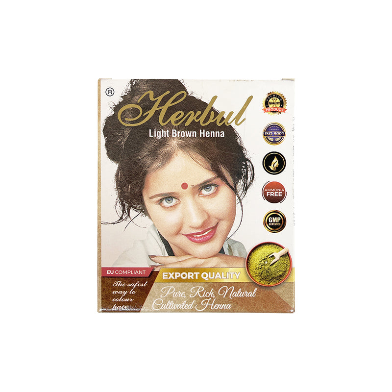 Herbul Hair Color Henna Light Brown 6 Sachet