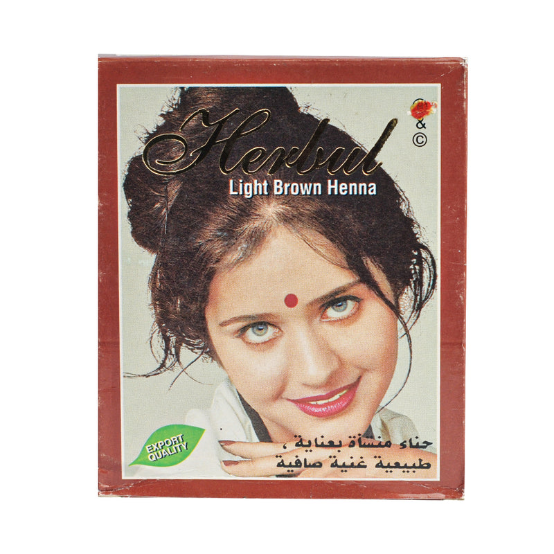 Herbul Hair Color Henna Light Brown 6 Sachet