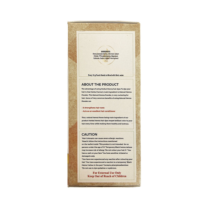 Herbul Hair Color Henna Light Brown 6 Sachet