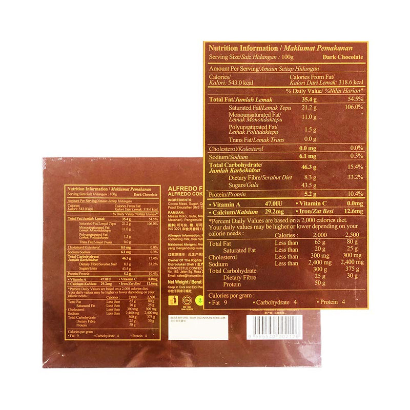 Alfredo Dark Chocolate Selection 110g