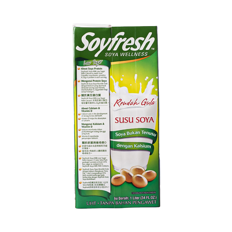 Soyfresh Soya Milk Low Sugar Calcium With Omega 3 And 6 1L