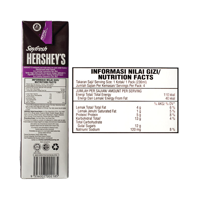 Soyfresh Soya Milk Hershey's Mocha 946ml