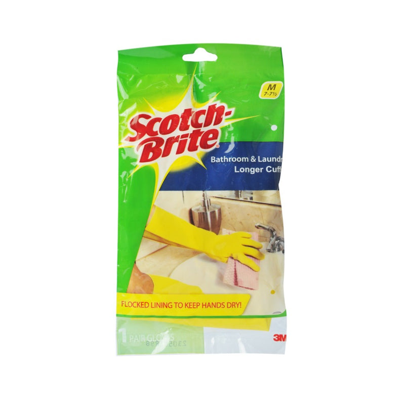 Scotch Brite Bathroom And Laundry Gloves Longer Cuffs Medium