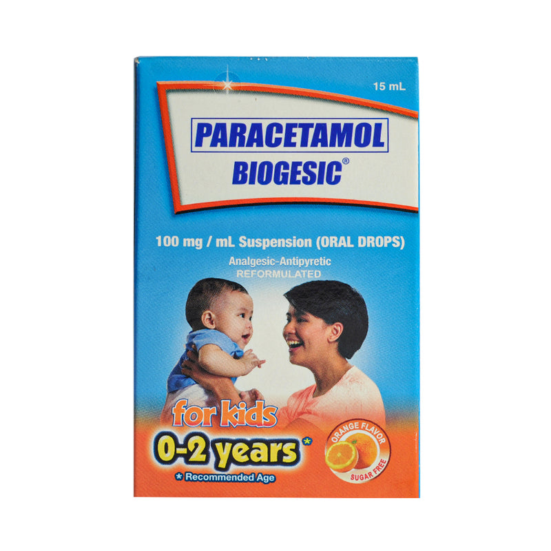 Biogesic Paracetamol 100mg/ml Oral Drops 15ml