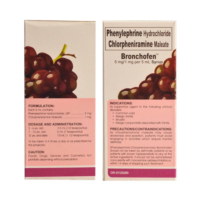 Bronchofen 5mg/1mg/5ml Syrup 60ml