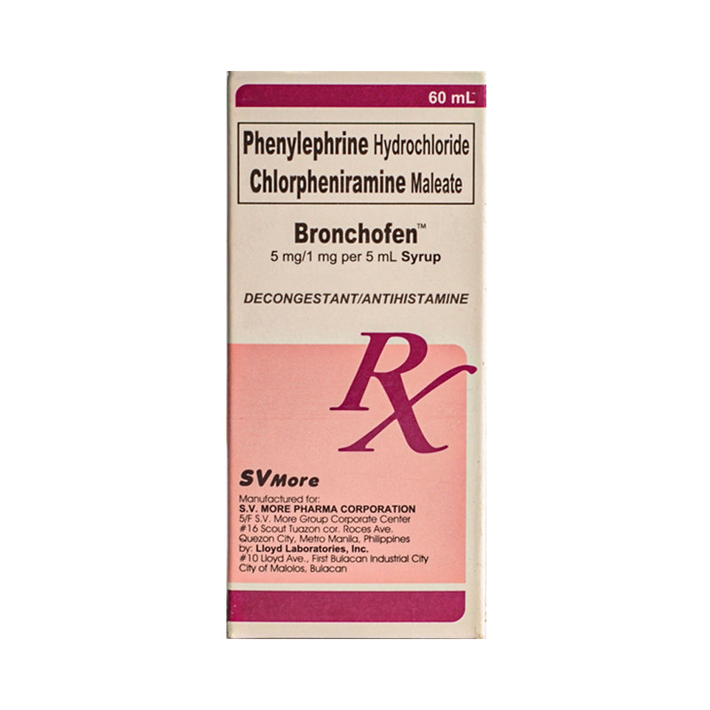 Bronchofen 5mg/1mg/5ml Syrup 60ml