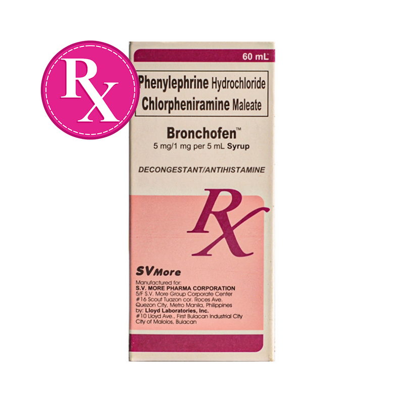 Bronchofen 5mg/1mg/5ml Syrup 60ml