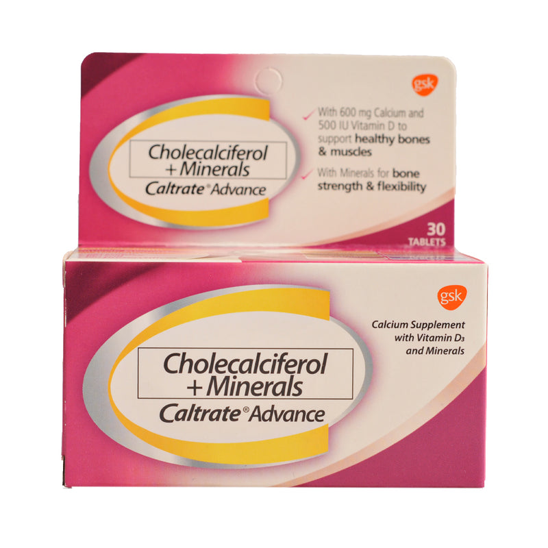 Caltrate Advance Cholecalciferol + Minerals Tablet By 30's