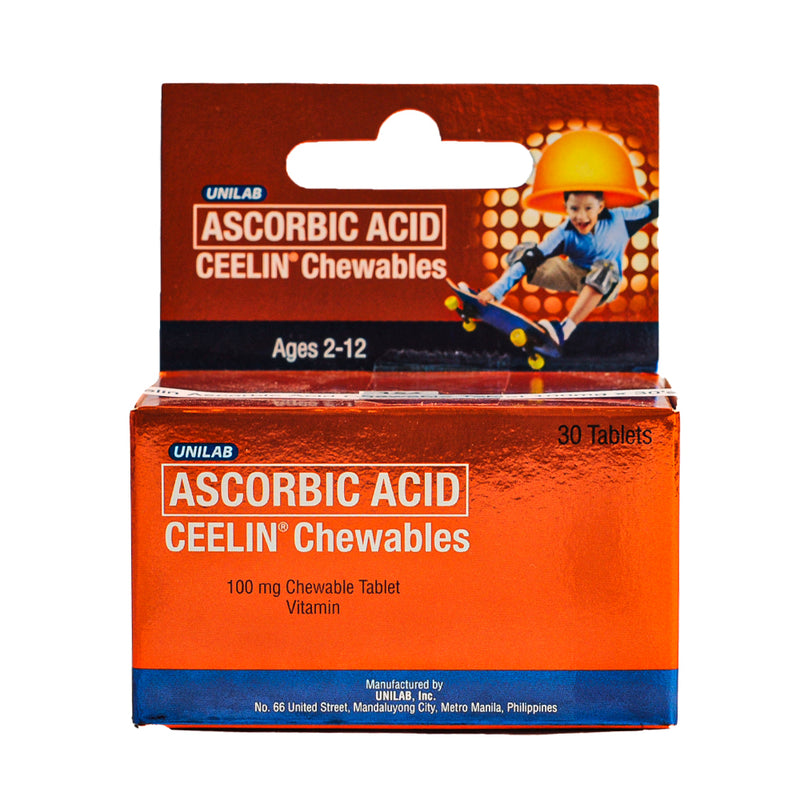 Ceelin Ascorbic Acid Chewable Tablet 100mg x 30's