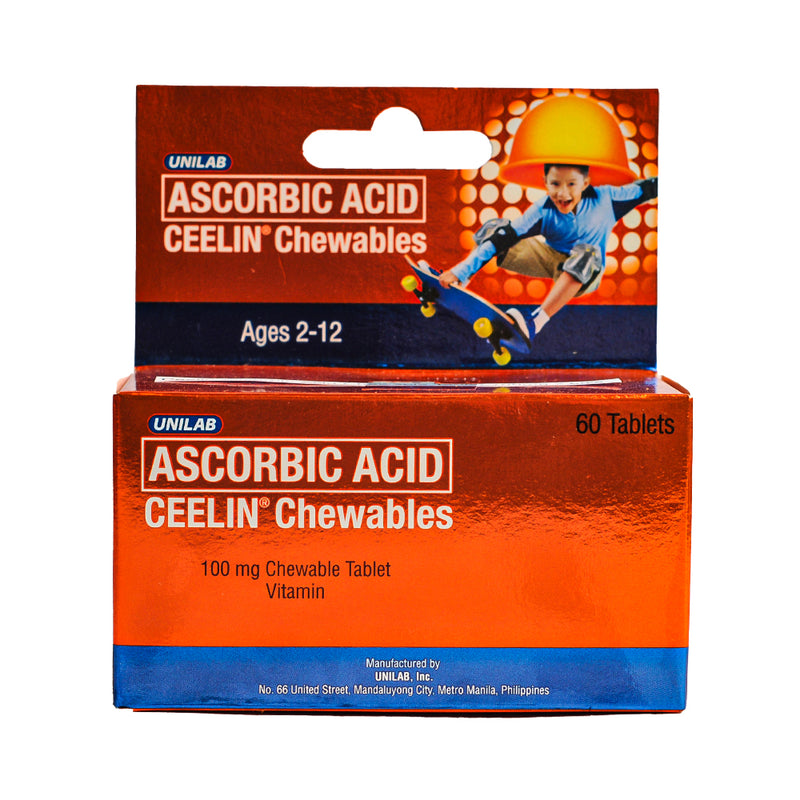 Ceelin Ascorbic Acid Chewable Tablet 100mg x 60's