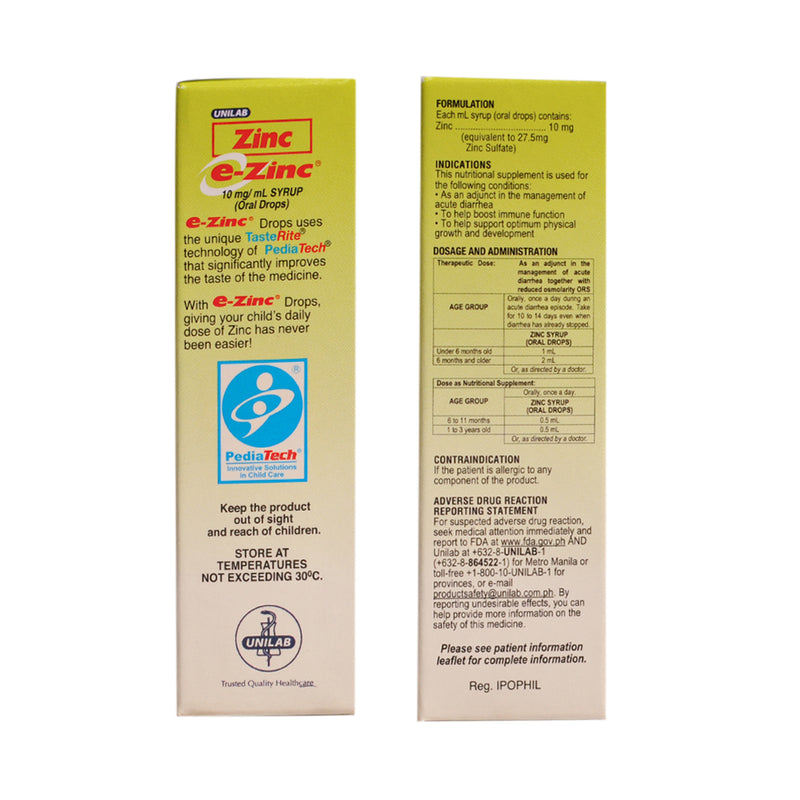 E-Zinc Sulfate 27.5mg/ml Oral Drops 15ml