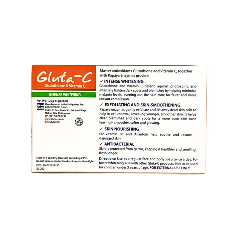 Gluta-C Intense Whitening Soap With Papaya Enzymes 120g