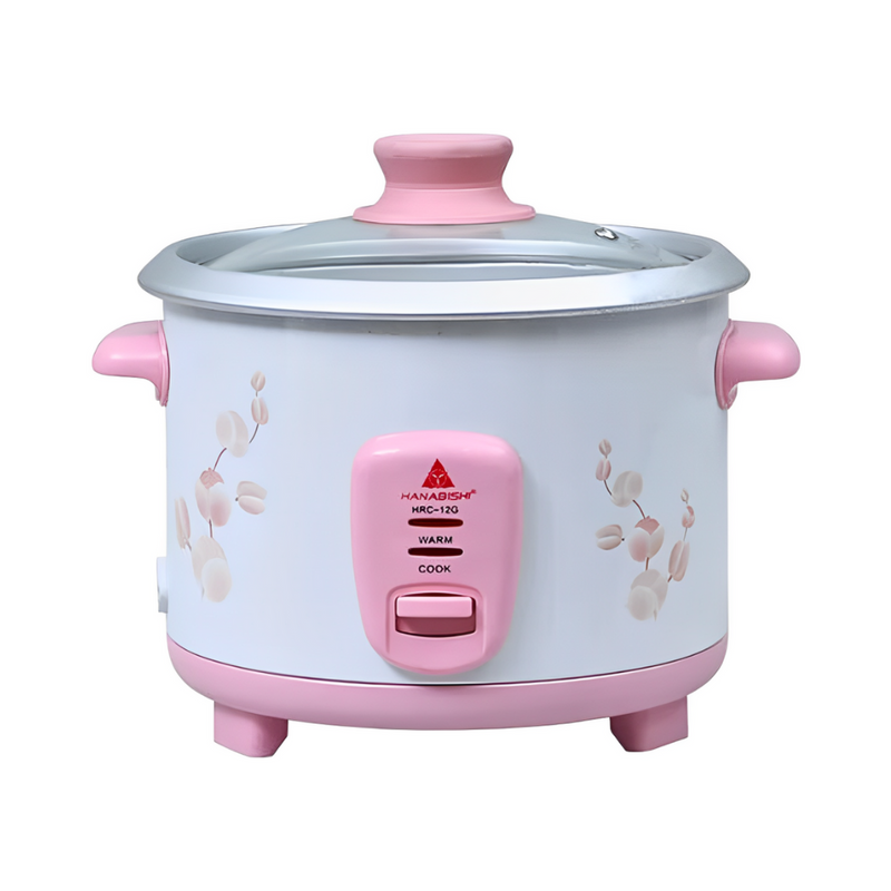 Hanabishi Rice Cooker With Glass Cover 1.2L