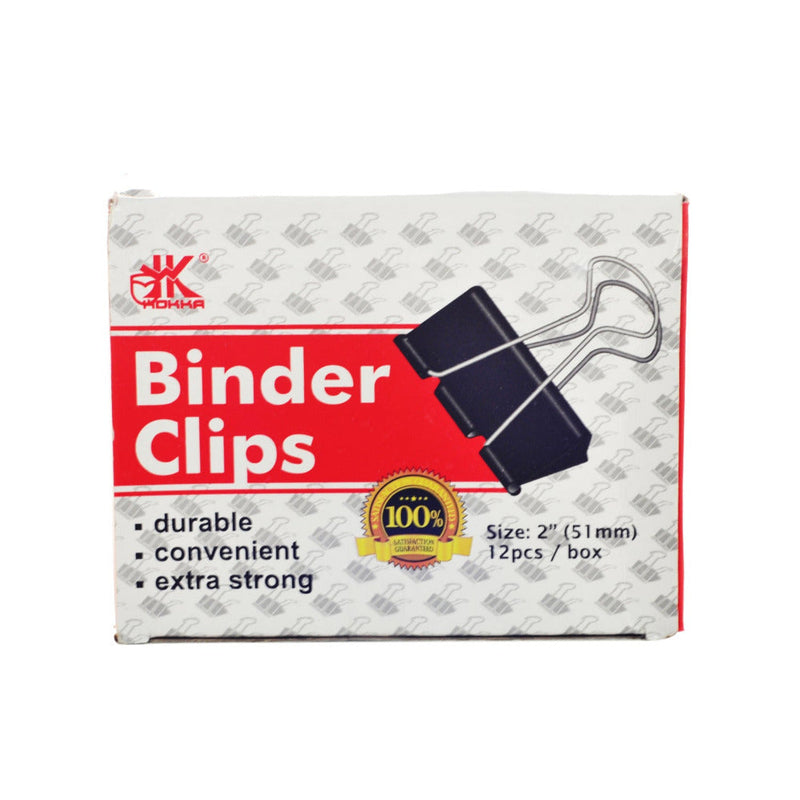 a box of  binder cliper 12 pieces size 51mm or 2inches