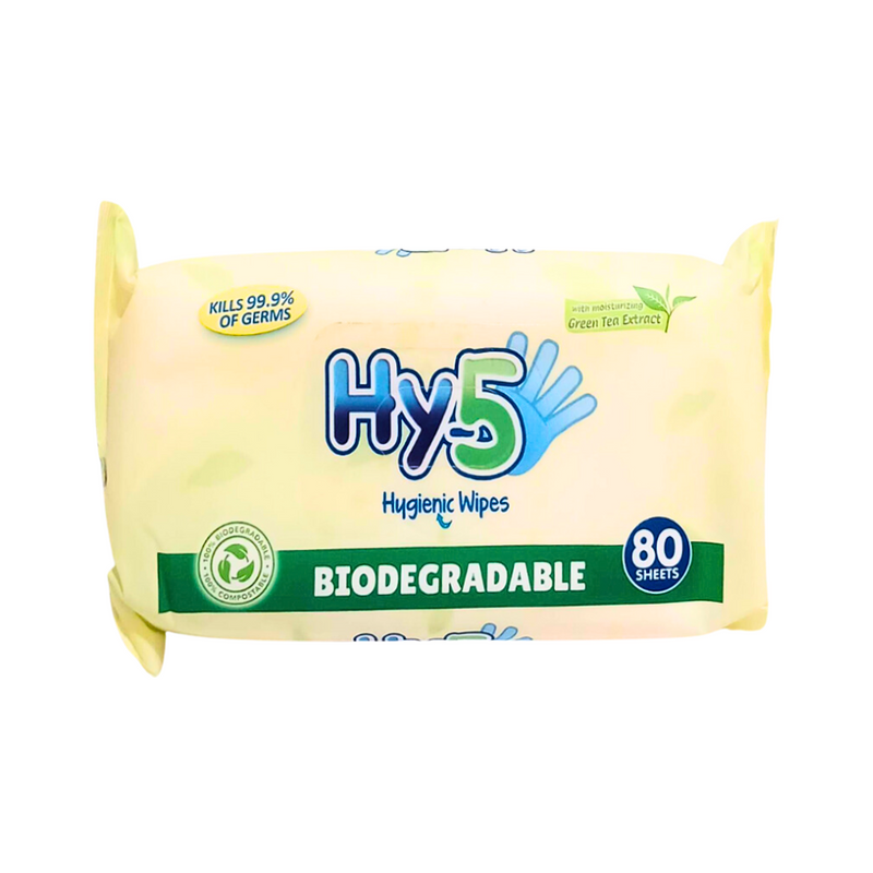 Hy-5 Hygienic Biodegradable Wipes 80’s