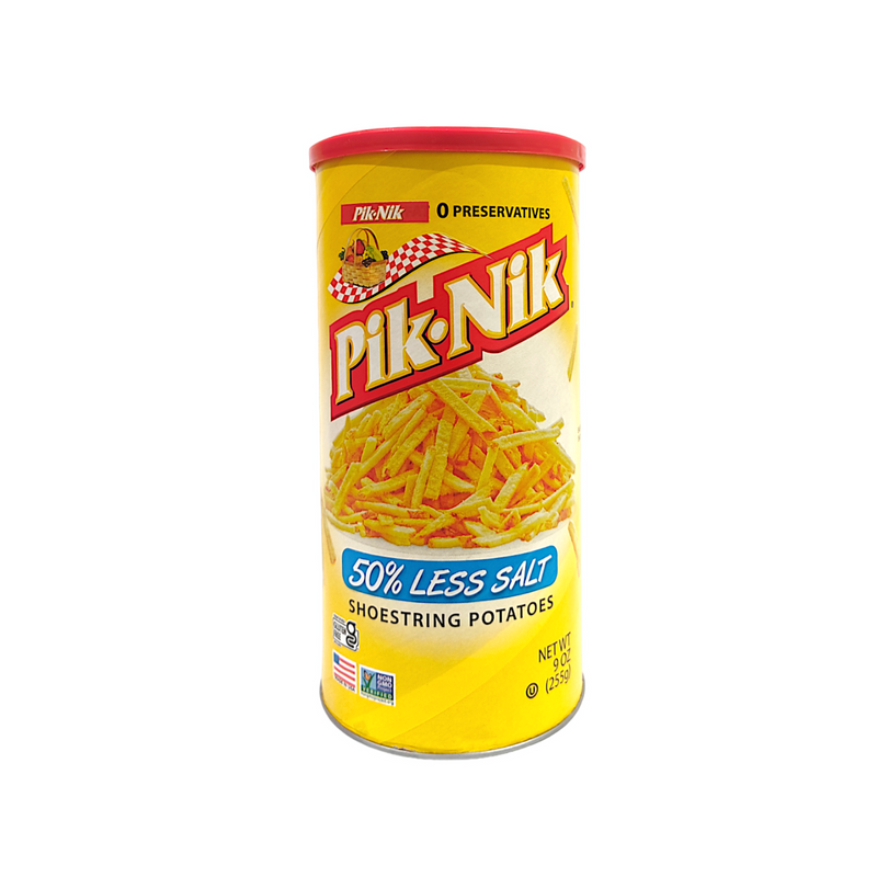 Pik-Nik Shoestring Potatoes 50% Less Salt 9oz