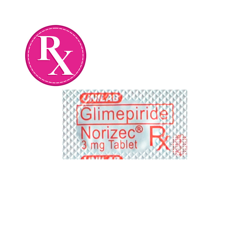 Norizec Glimepiride 3mg Tablet By 1's