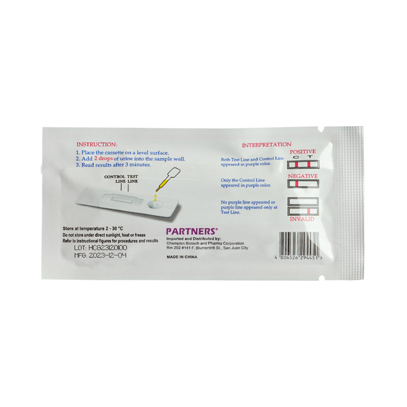 Partners HCG Pregnancy Test Kit 1's