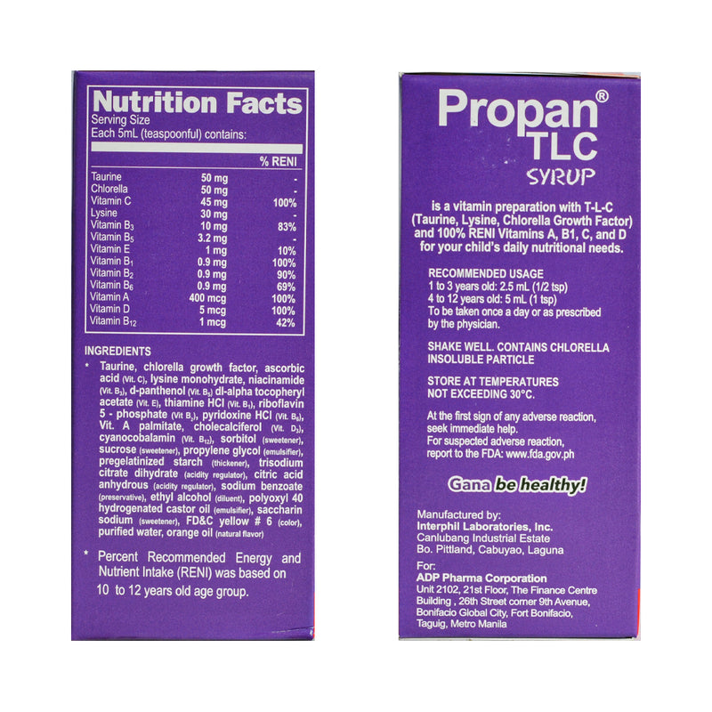 Profyn Syrup Propan TLC Orange Flavor Syrup 120ml