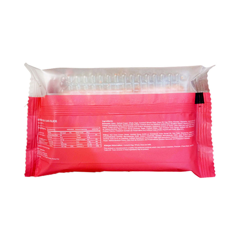 Red Ribbon Strawberry Cake Slice Single