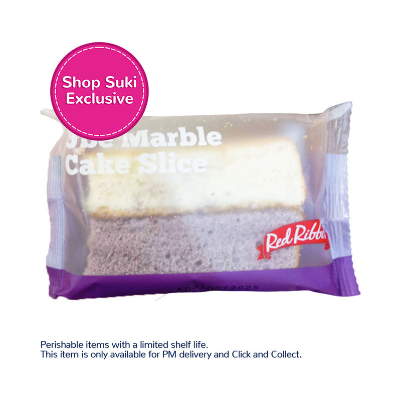 Red Ribbon Ube Marble Cake Slice Single