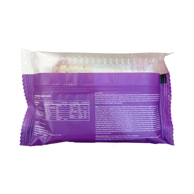 Red Ribbon Ube Marble Cake Slice Single