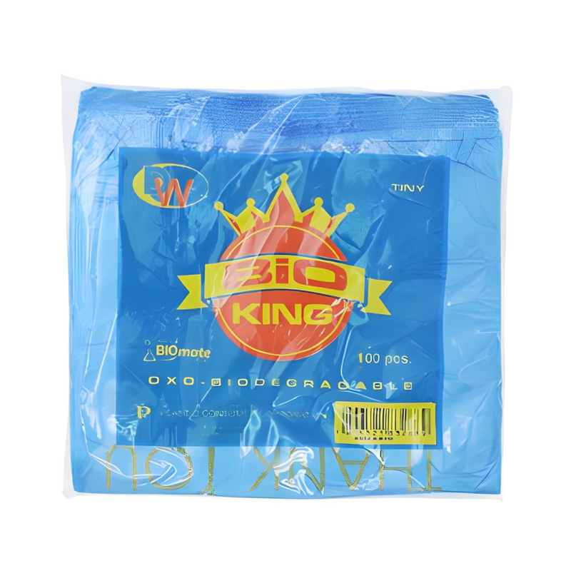 Bioking Plastic Bag Tiny Blue 100's