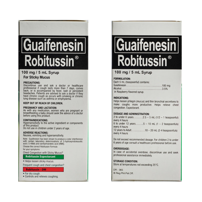 Robitussin Expect. 100mg/5ml 120ml