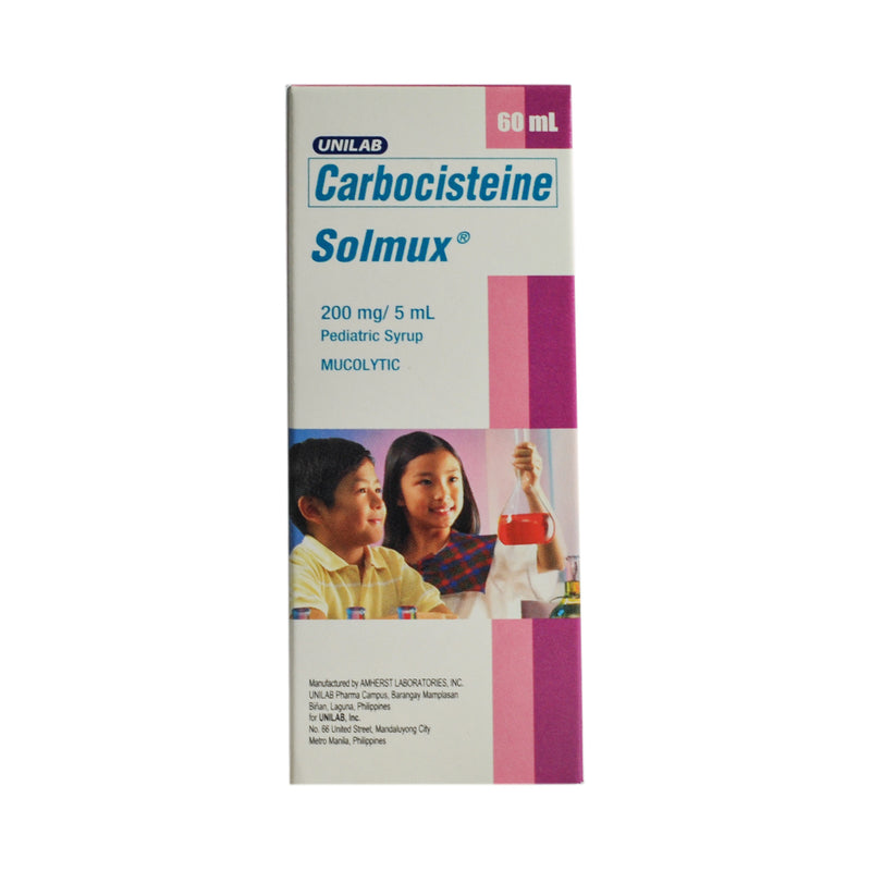 Solmux Carbocisteine Suspension 200mg/5ml Syrup 60ml