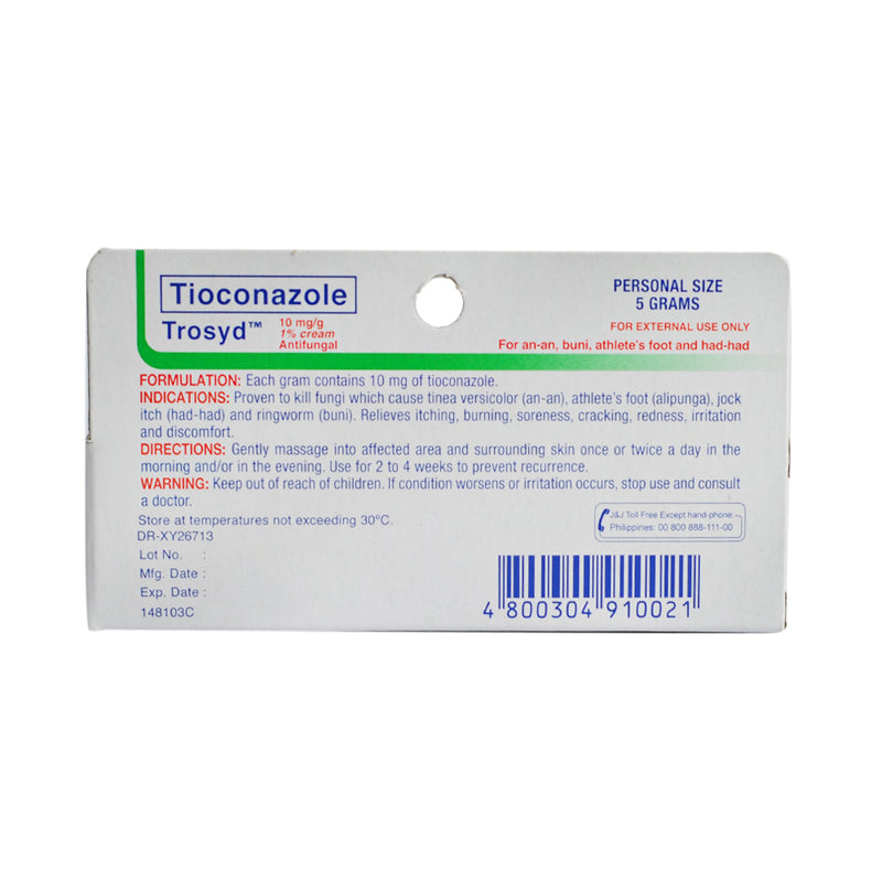 Trosyd Tioconazole 10mg/g 1% Cream 5g