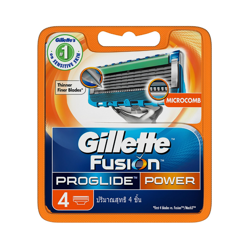 Gillette Fusion Proglide Power Razor Micro Comb Cart 4's