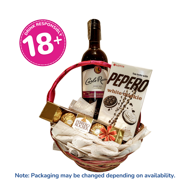 Wine & Chocolates Basket Set A
