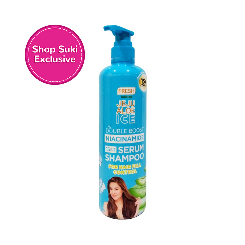 Fresh Hairlab Jeju Aloe Ice Double Boost Niacinamide Serum Shampoo 430ml