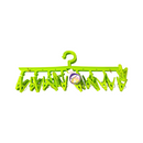 Dynaplas 2pcs Hanger With 8 Clips Set Green