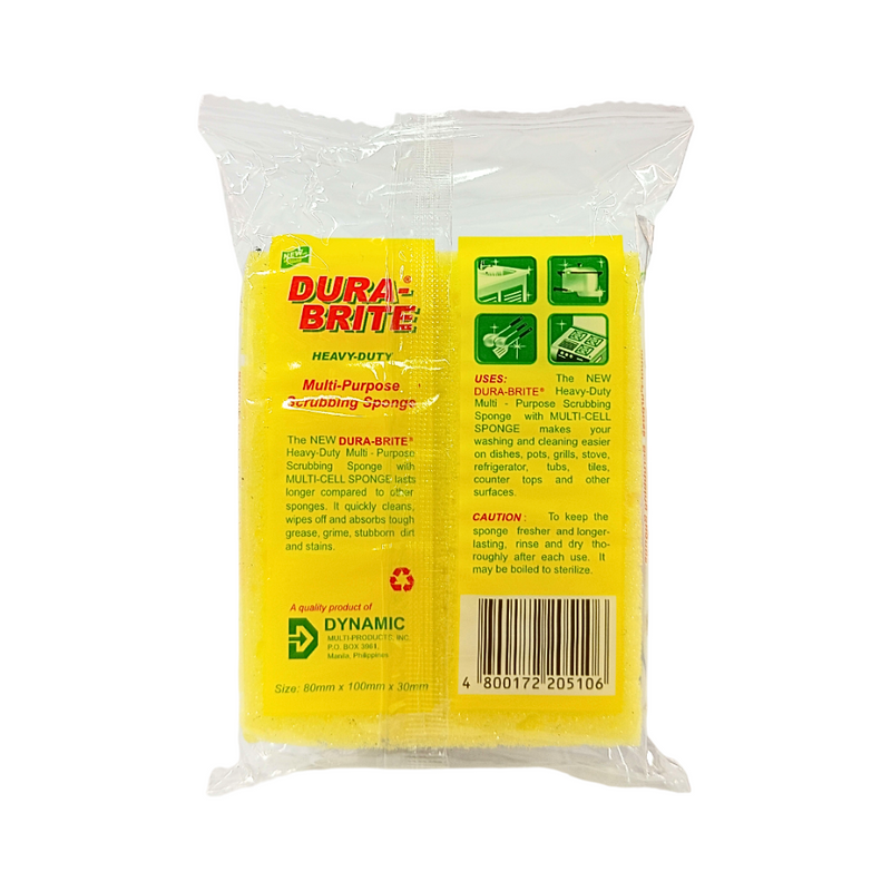 Dura-Brite Multi-Purpose Scrubbing Sponge 80mm x 100mm