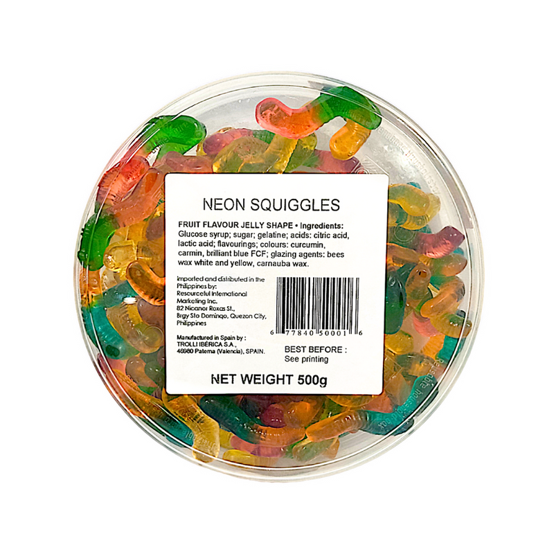 Trolli Gummy Candy Neon Squiggles 500g