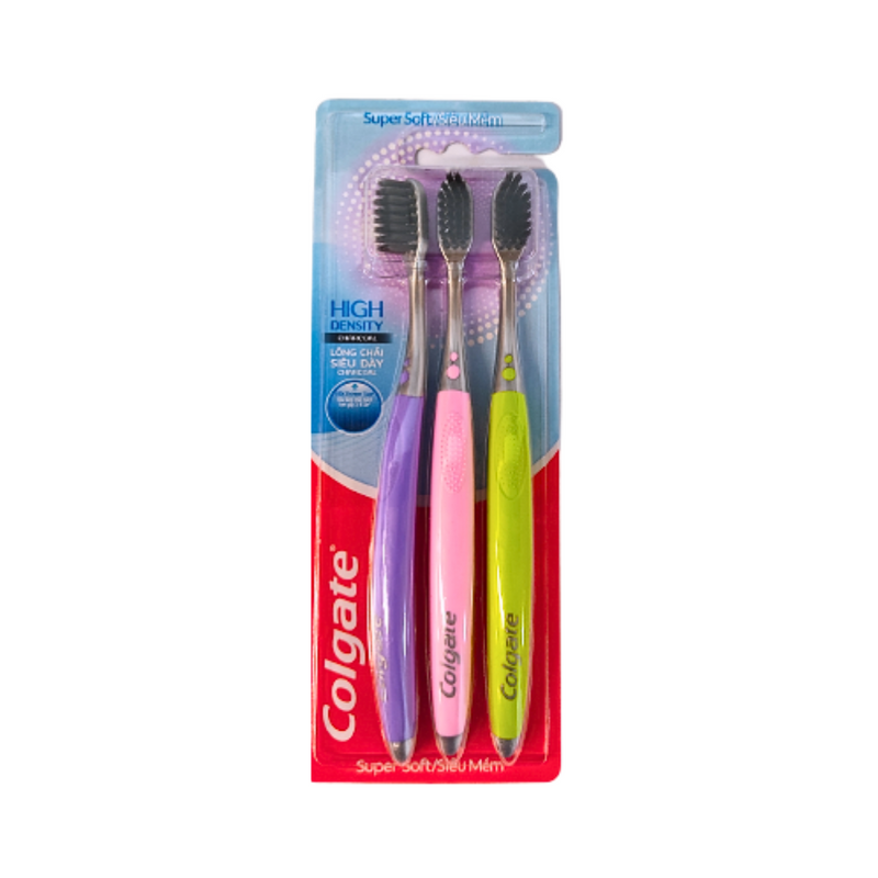 Colgate Toothbrush High Density Charcoal 3's