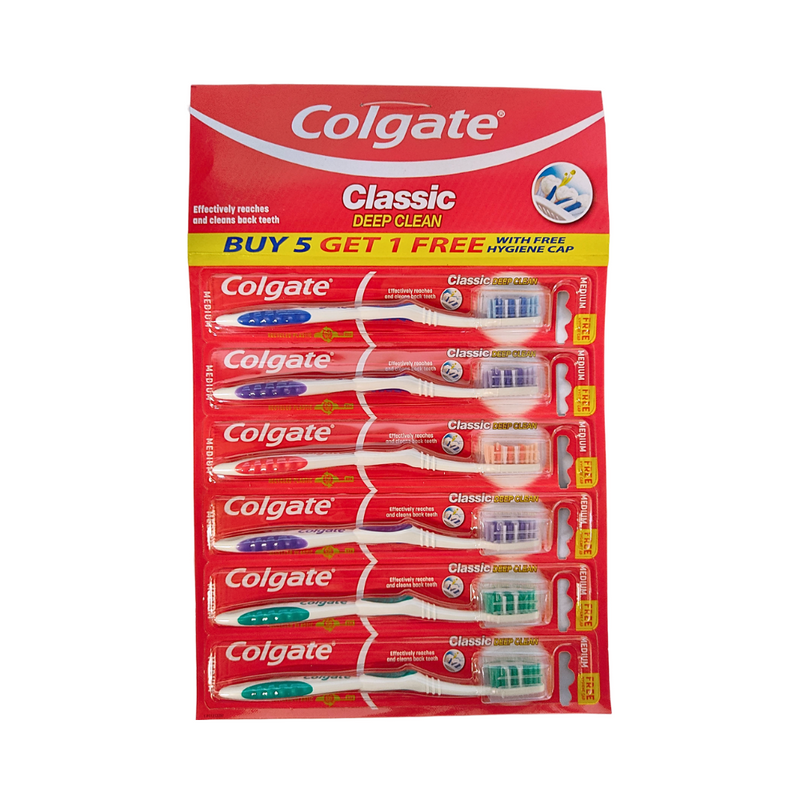 Colgate Classic Deep Clean Toothbrush 5's + 1
