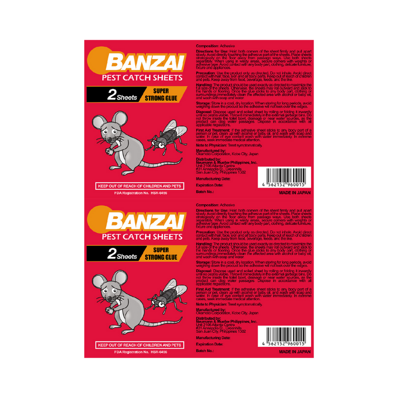 Banzai Pest Catch Sheet Whole 1's