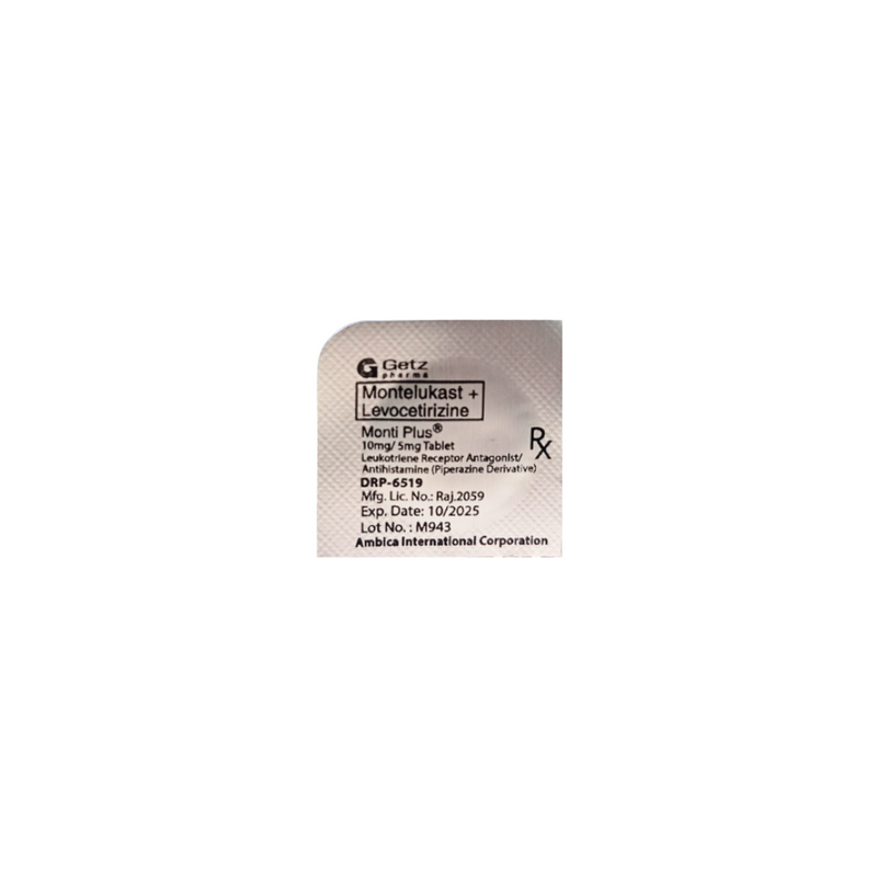 Monti Plus 10mg/5mg Tablet By 1's