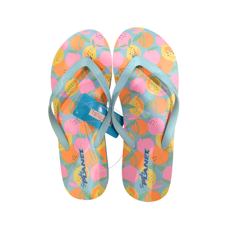 Simply Planet Ladies Flip Flops Blue Size 9