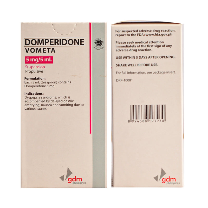 Vometa Domperidone 5mg/5ml Suspension 60ml