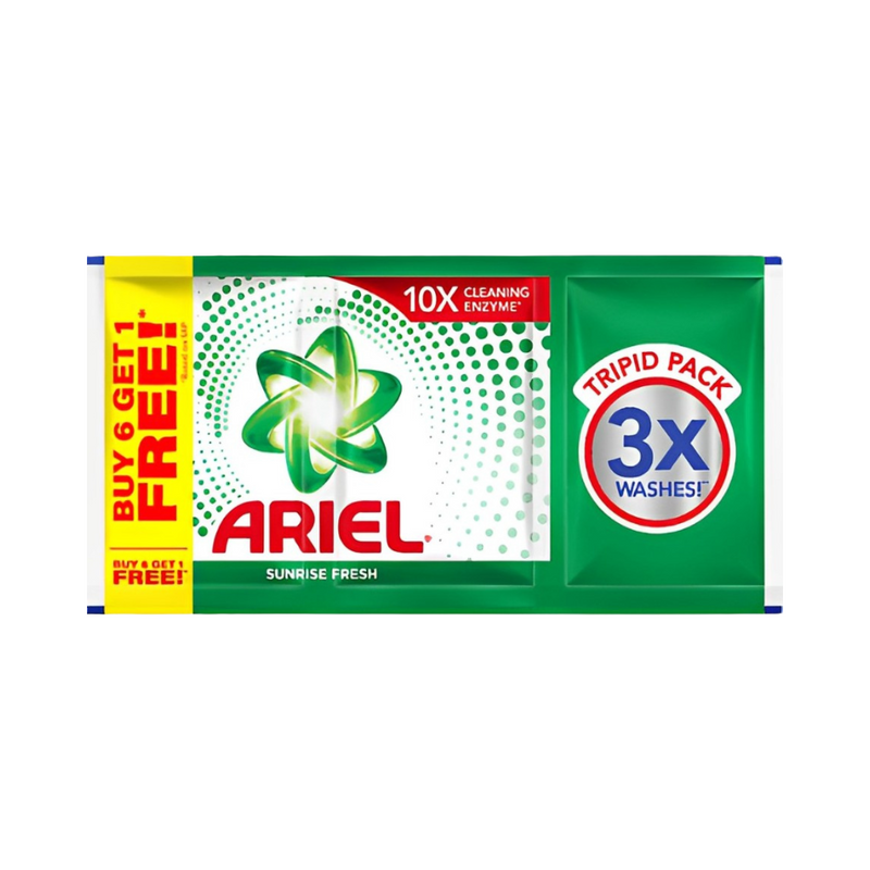 Ariel Powder Tripid Pack Sunrise Fresh 100g 6 + 1's